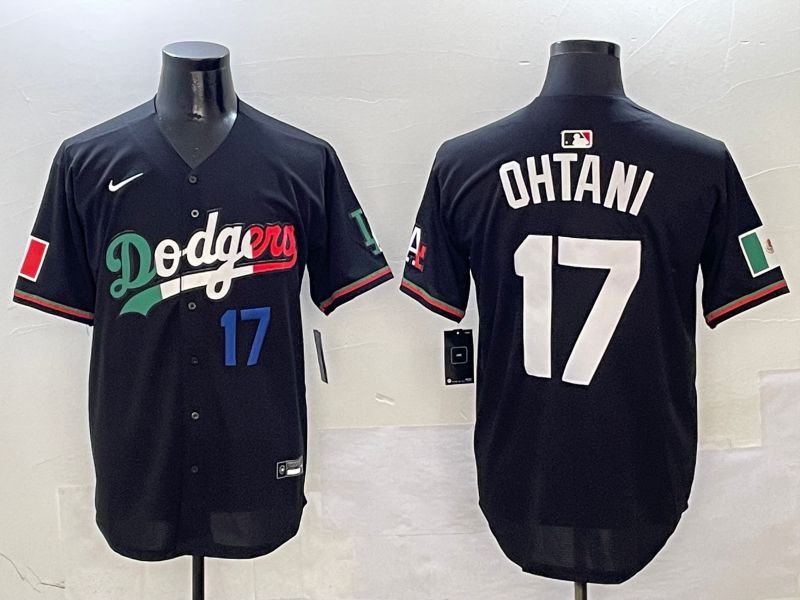 Men Los Angeles Dodgers #17 Ohtani Black Mexico Nike 2025 MLB Jersey style 15->los angeles dodgers->MLB Jersey
